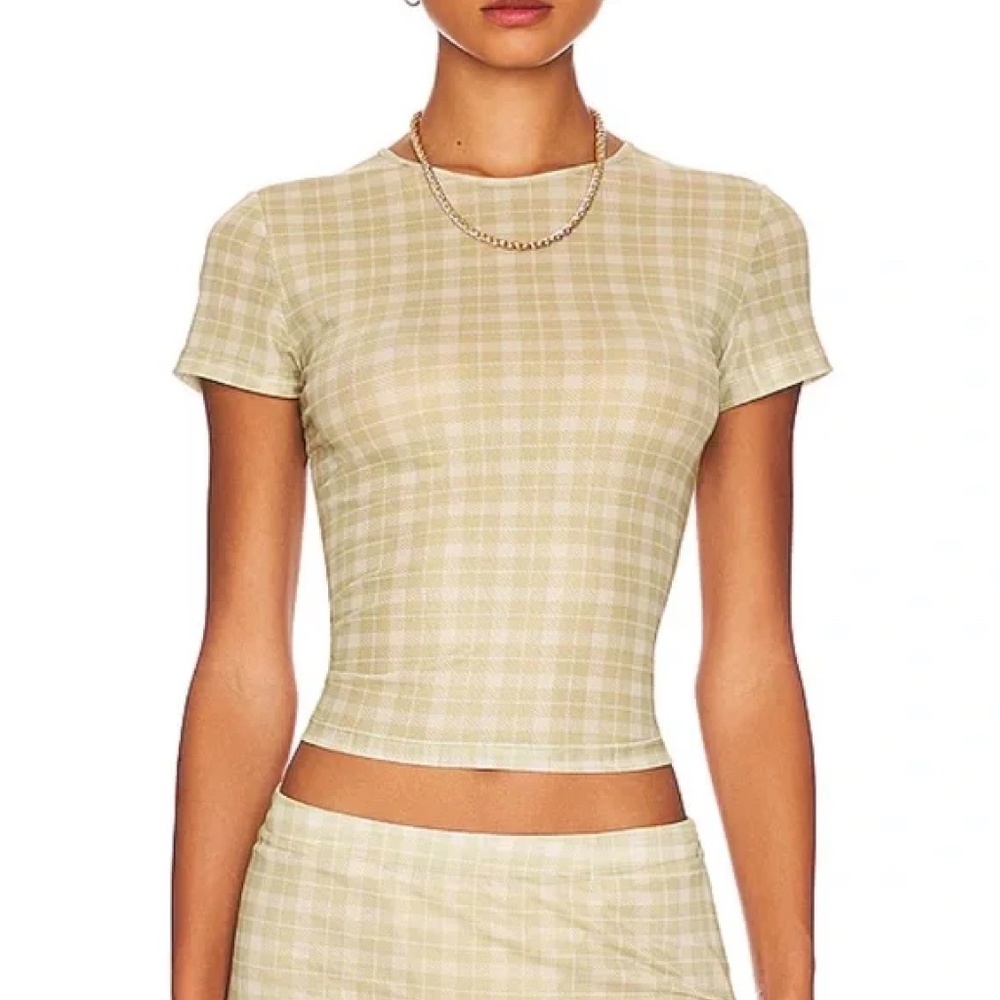 Miaou Mini Tee  BABY PLAID LIMON